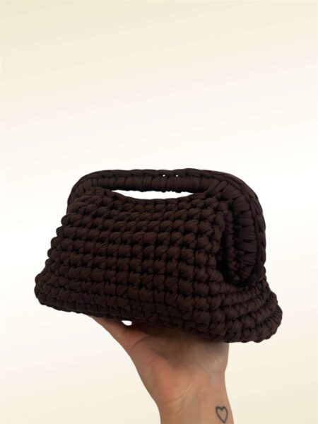 Clutch bag marrone