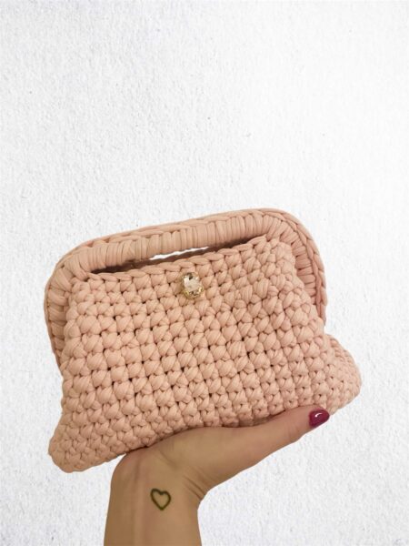 Clutch rosa diamante
