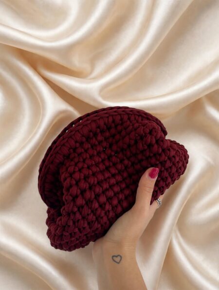 Clutch ovale bordeaux